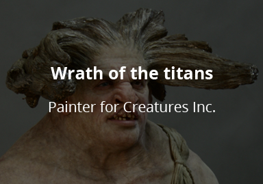 <h3>Wrath of the Titans</h3>Creature suit appliances for the Minotaur character. Key painter for the foam latex prosthetics for Creatures Inc.