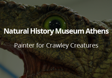 <h3>Natural History Museum Athens</h3>Painter for several prehistoric creatures for Crawley Creatures.