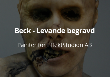 <h3>Beck - Levande begravd</h3>Silicone head for Swedish detective movie series. Cast and painted
